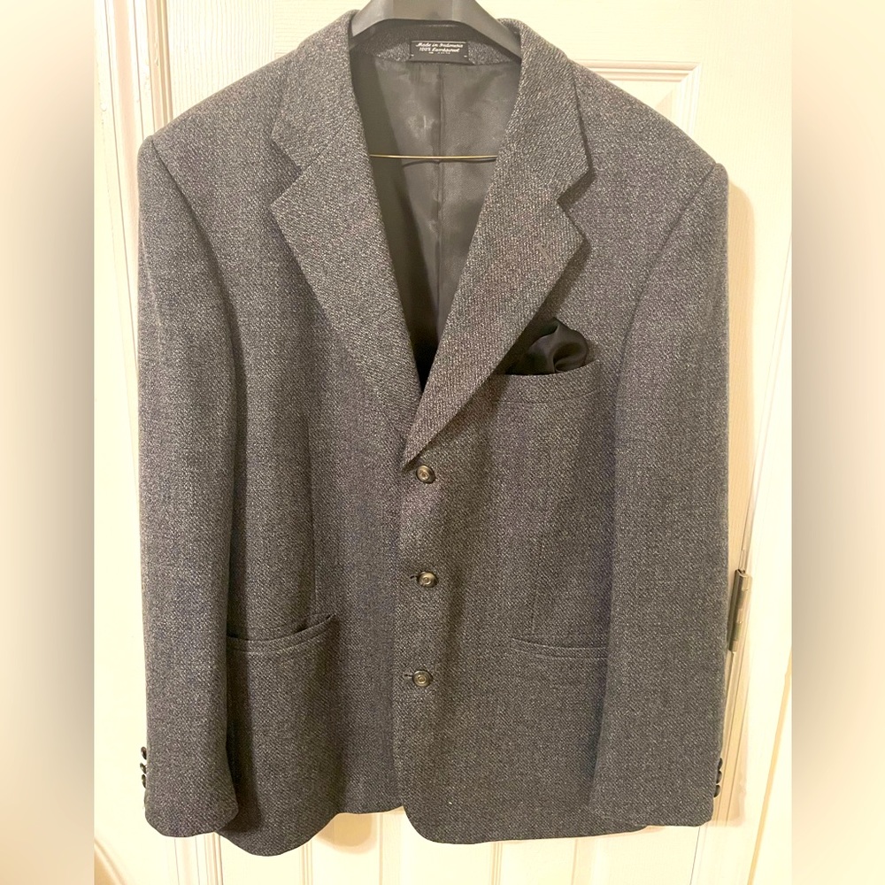 Men’s Marco Carelli Sports Jacket/Blazer 100% Lambswool, color medium grey